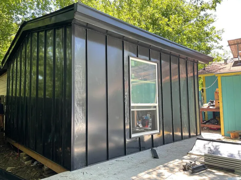 Black standing seam metal wall panels for Metal Roof Installation in Mount Olive